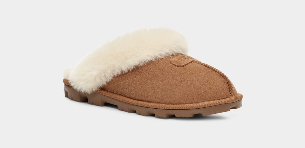 Brown Ugg Coquette Women Slippers | 470291-GUM