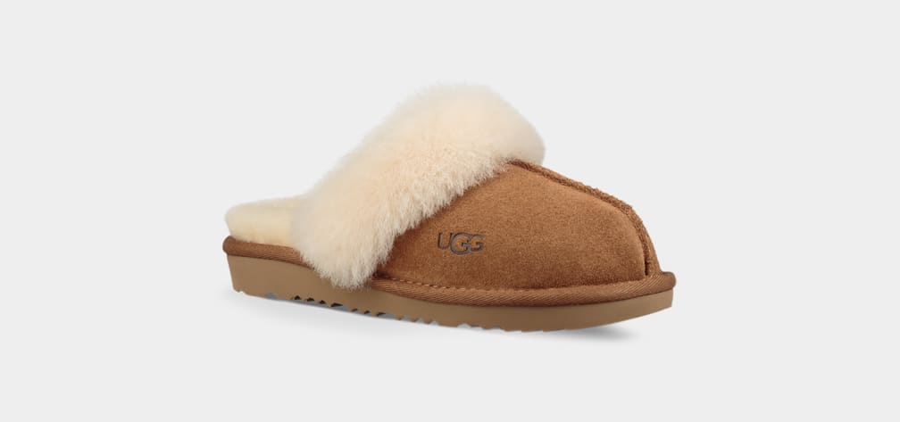 Brown Ugg Cozy II Kids' Slippers | 315487-WTG