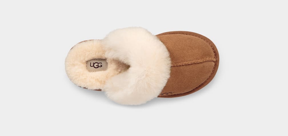 Brown Ugg Cozy II Kids' Slippers | 315487-WTG