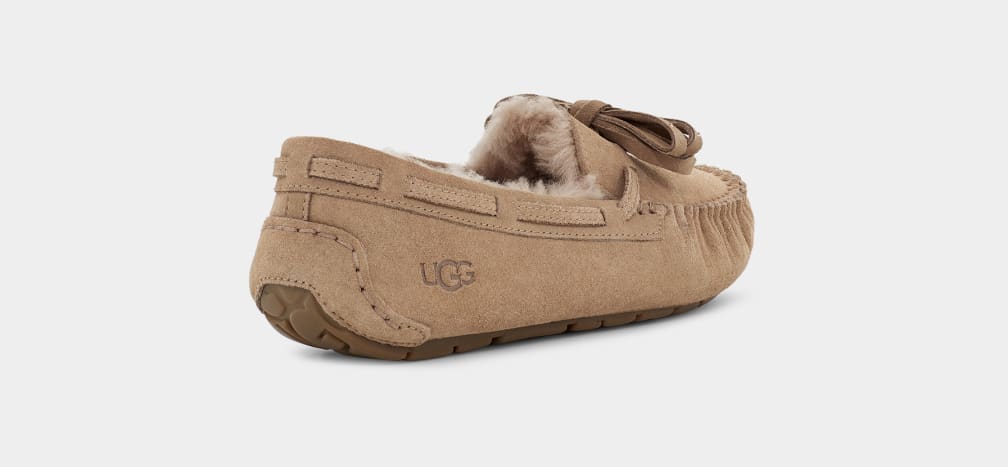 Brown Ugg Dakota Bling Bow Women Slippers | 245316-PNB