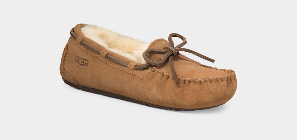 Brown Ugg Dakota Kids' Slippers | 536107-KDY