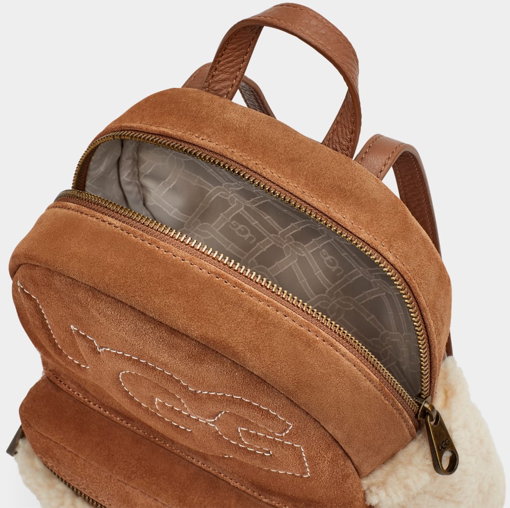 Brown Ugg Dannie II Mini Sheepskin Women Backpacks | 236078-ENS