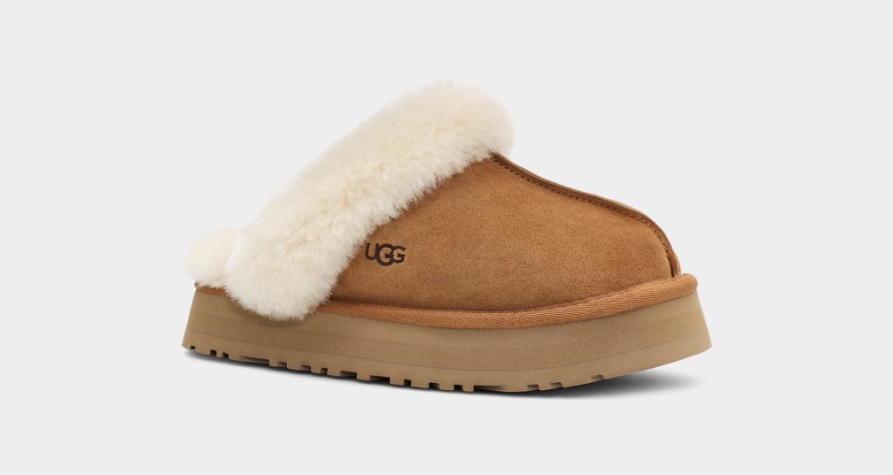 Brown Ugg Disquette Women Slippers | 546983-HXE