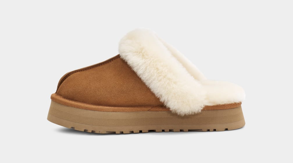 Brown Ugg Disquette Women Slippers | 546983-HXE