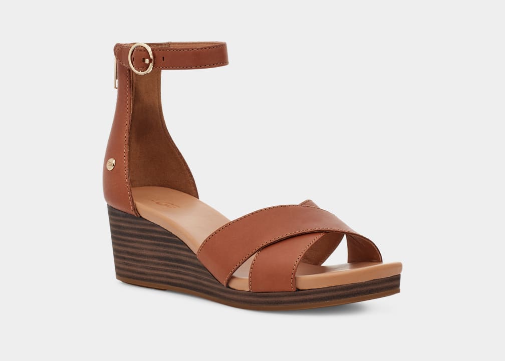 Brown Ugg Eugenia Women Sandals | 758463-OPG