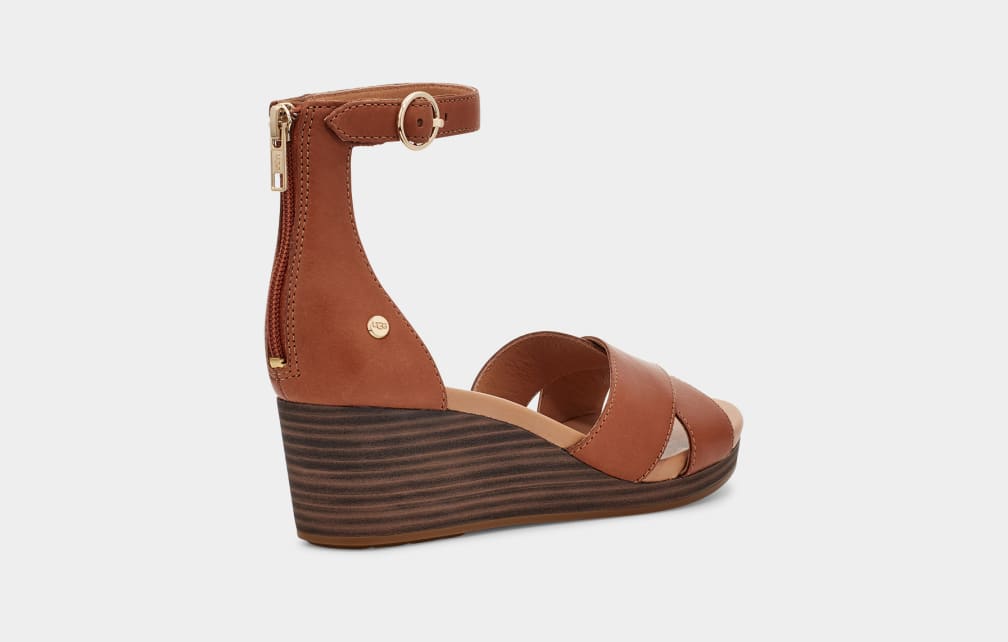 Brown Ugg Eugenia Women Sandals | 758463-OPG