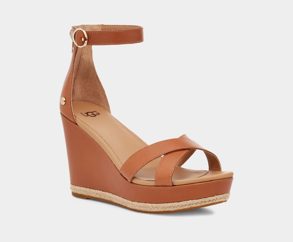 Brown Ugg Ezrah Women Sandals | 359286-BLH