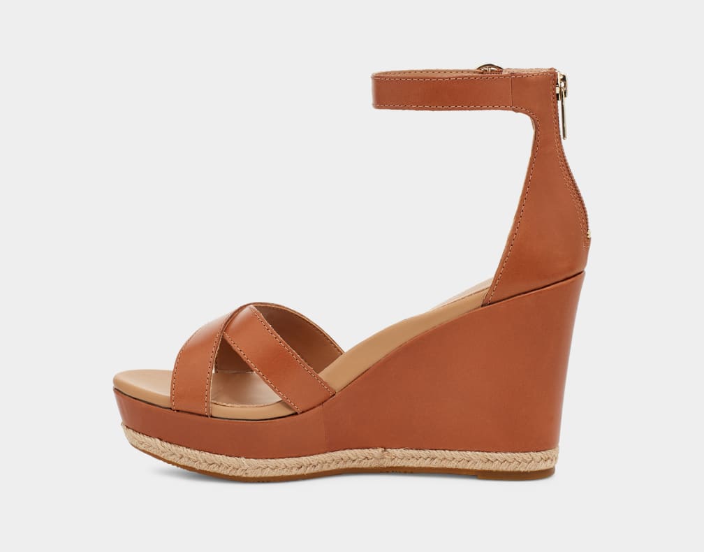 Brown Ugg Ezrah Women Sandals | 359286-BLH