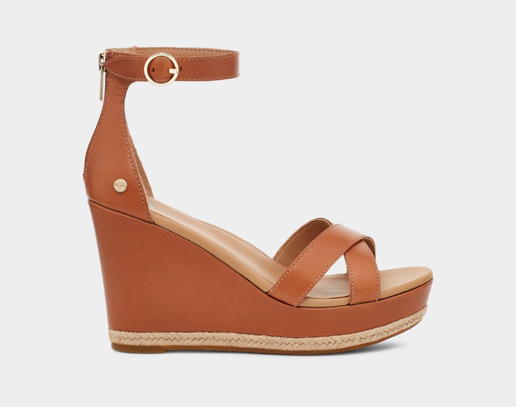 Brown Ugg Ezrah Women Sandals | 359286-BLH