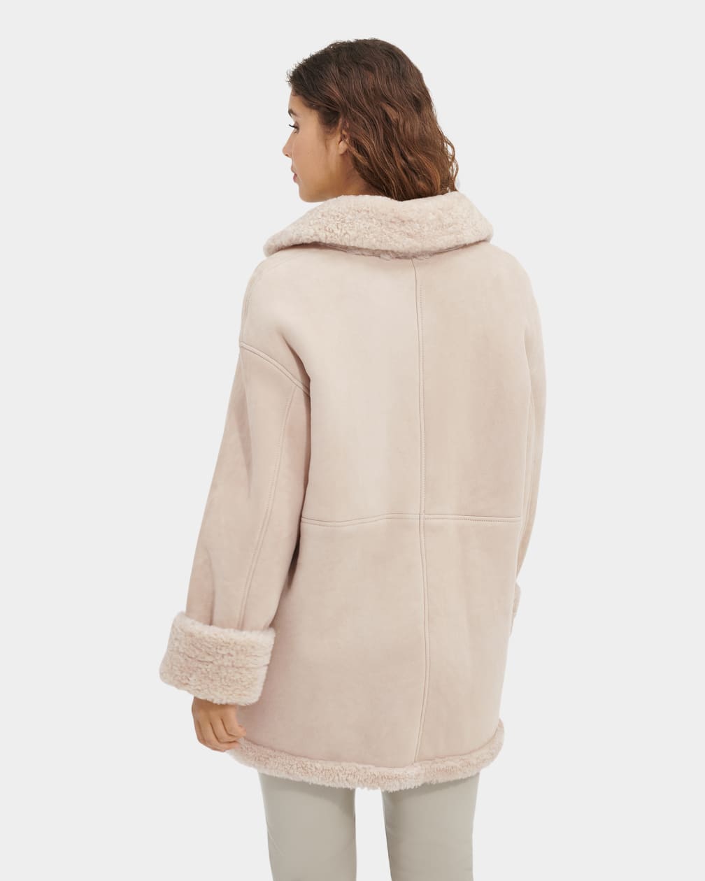 Brown Ugg Faydon Reversible Shearling Women Jackets | 963840-FMV