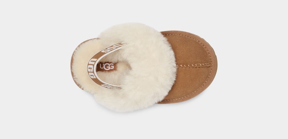 Brown Ugg Funkette Kids' Slippers | 274381-WOY