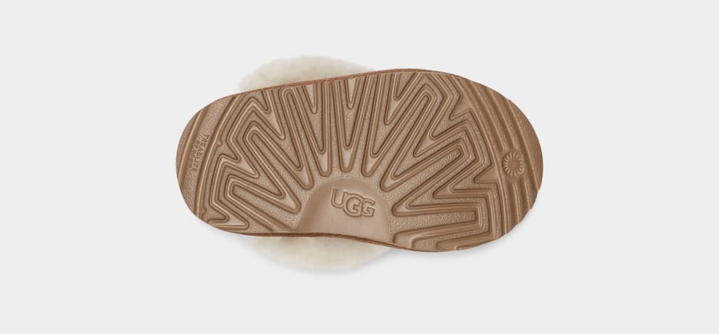 Brown Ugg Funkette Kids' Slippers | 274381-WOY