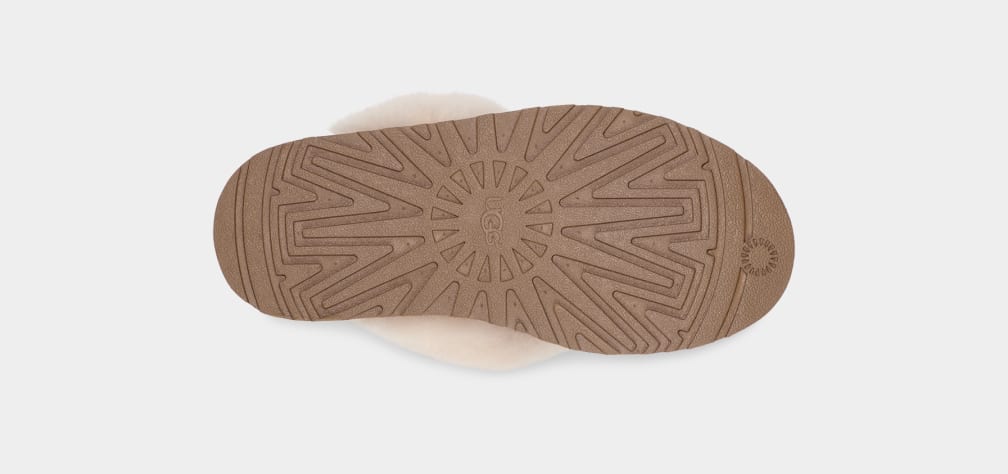 Brown Ugg Funkette Kids' Slippers | 360875-QPJ