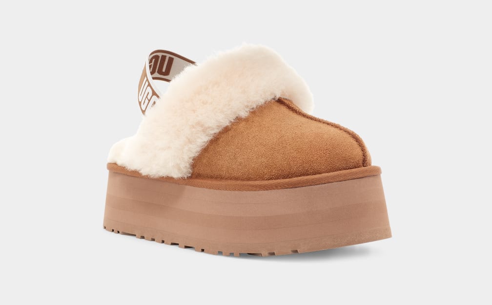 Brown Ugg Funkette Women Slippers | 091726-CVT