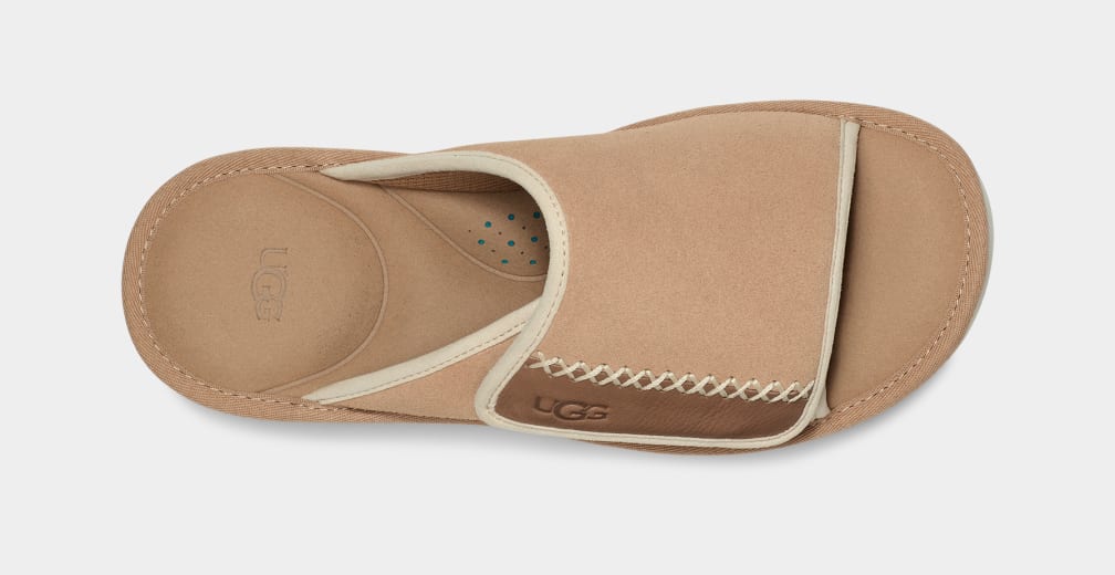 Brown Ugg Goldencoast Men Slides | 184075-OZF