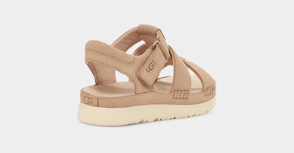 Brown Ugg Goldenstar Strap Kids' Sandals | 158263-TAW