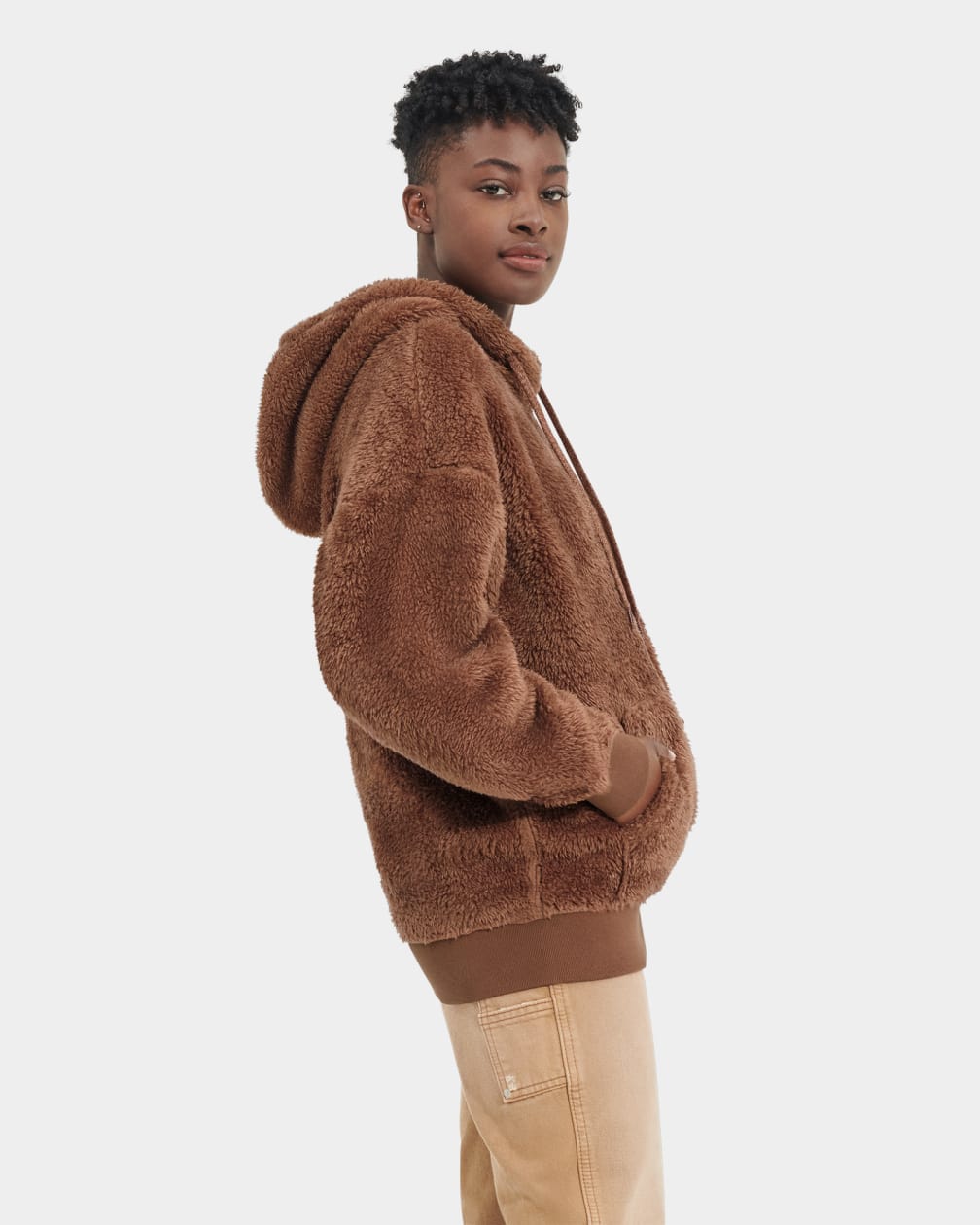 Brown Ugg Loyra Sherpa Women Hoodie | 830215-FZK