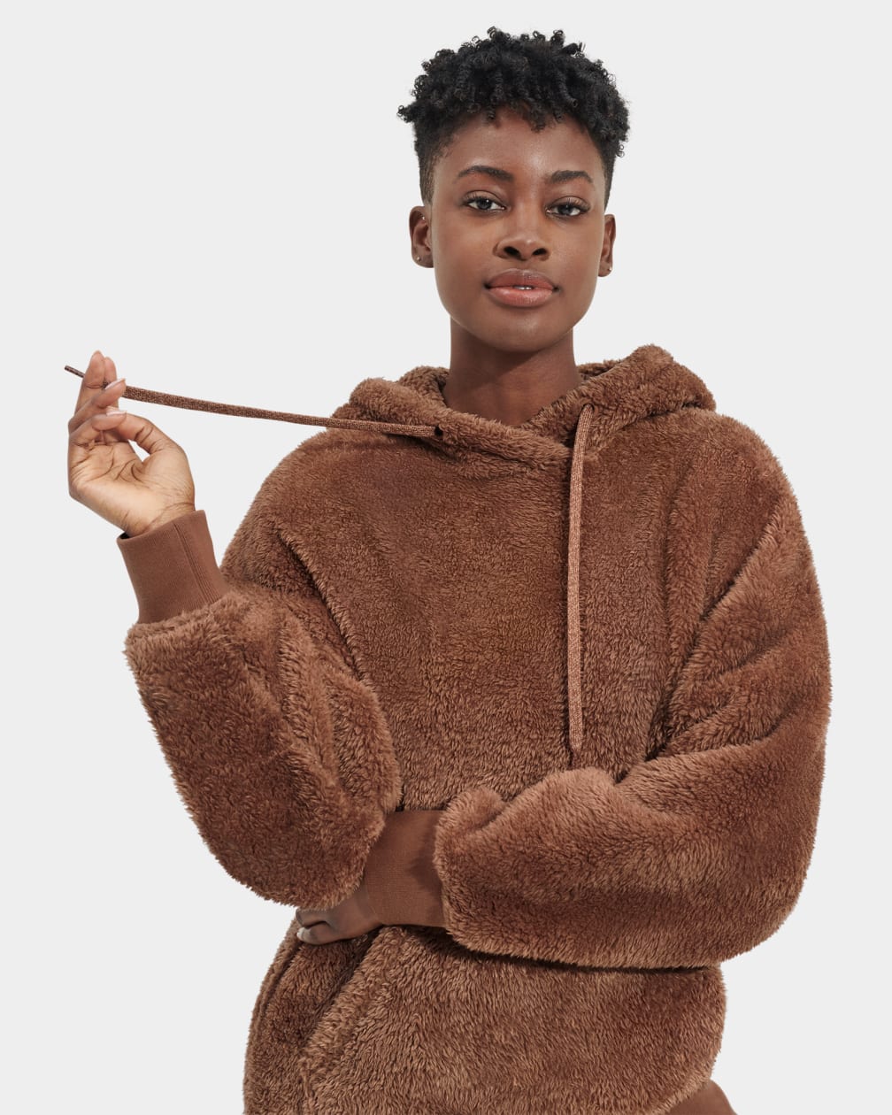 Brown Ugg Loyra Sherpa Women Hoodie | 830215-FZK