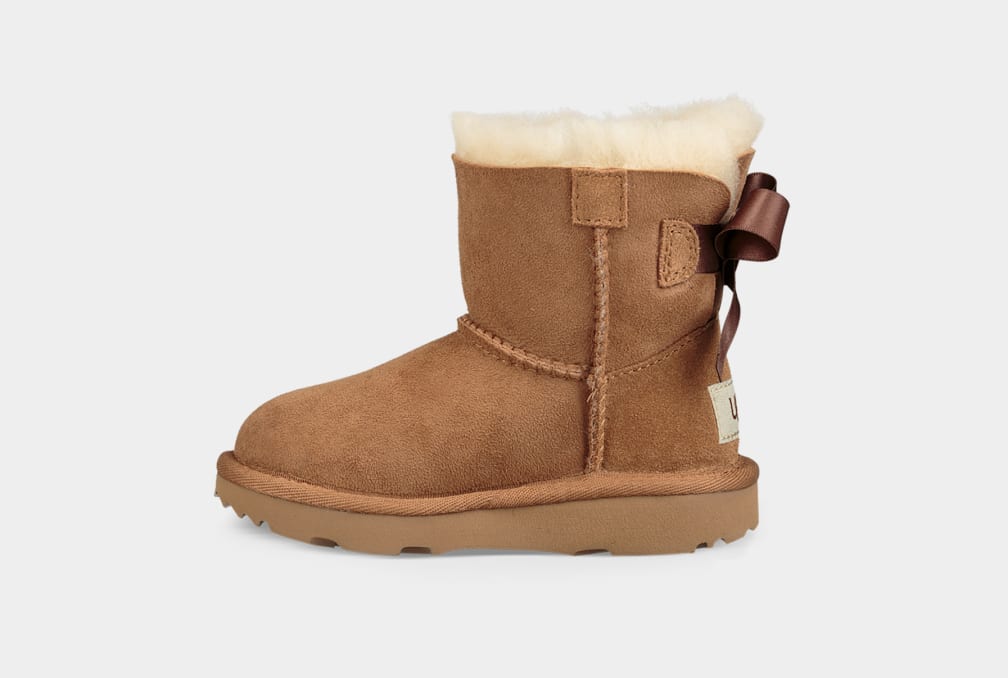 Brown Ugg Mini Bailey Bow II Kids' Boots | 120456-ZHG