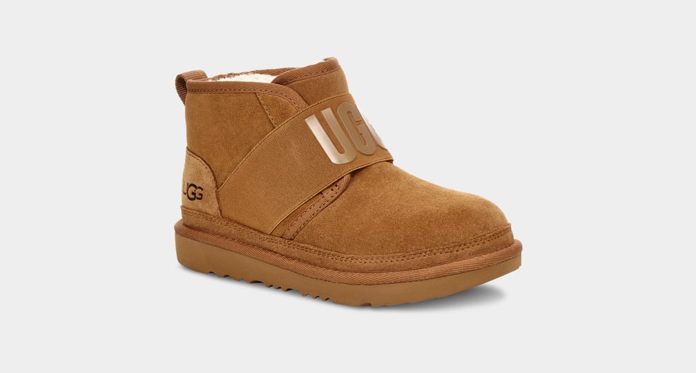 Brown Ugg Neumel II Graphic Kids' Boots | 175830-YIN