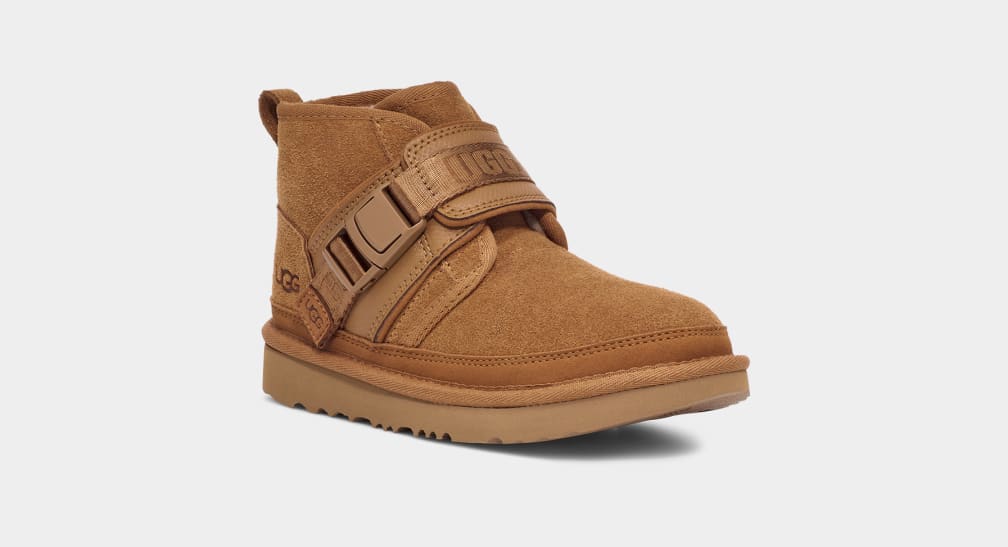 Brown Ugg Neumel Snapback Kids' Boots | 543260-YTX