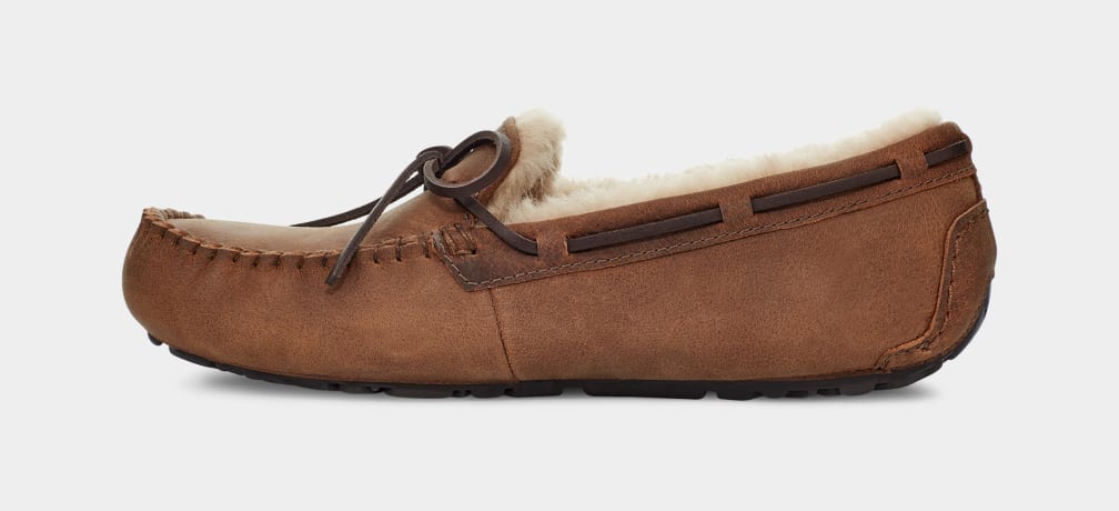 Brown Ugg Olsen Men Moccasins | 874035-WHP