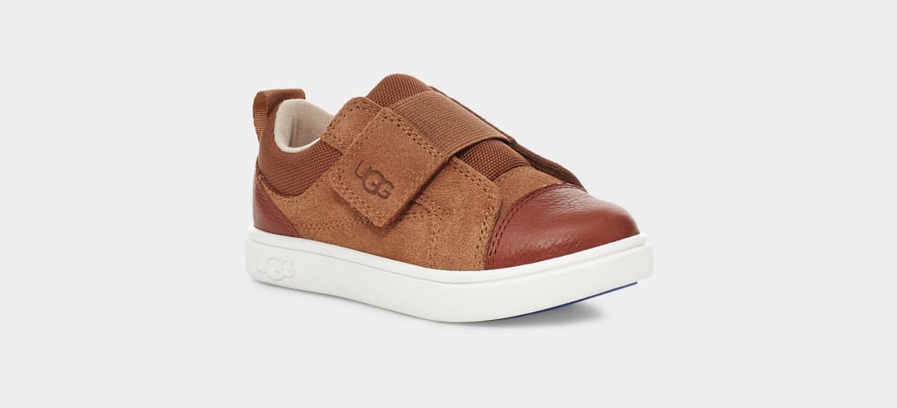 Brown Ugg Rennon Low Kids' Sneakers | 372165-FZB