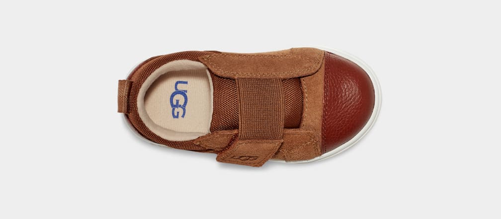 Brown Ugg Rennon Low Kids' Sneakers | 372165-FZB