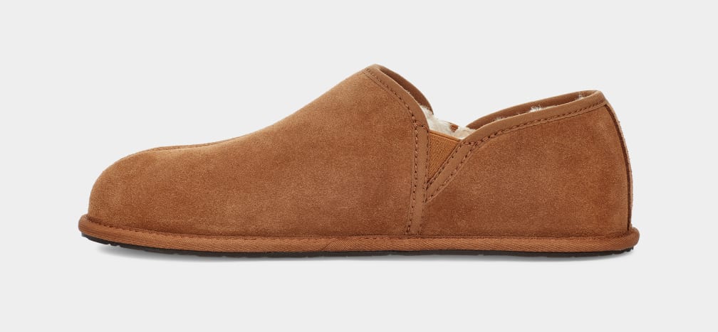 Brown Ugg Scuff Romeo II Men Moccasins | 356798-CNY