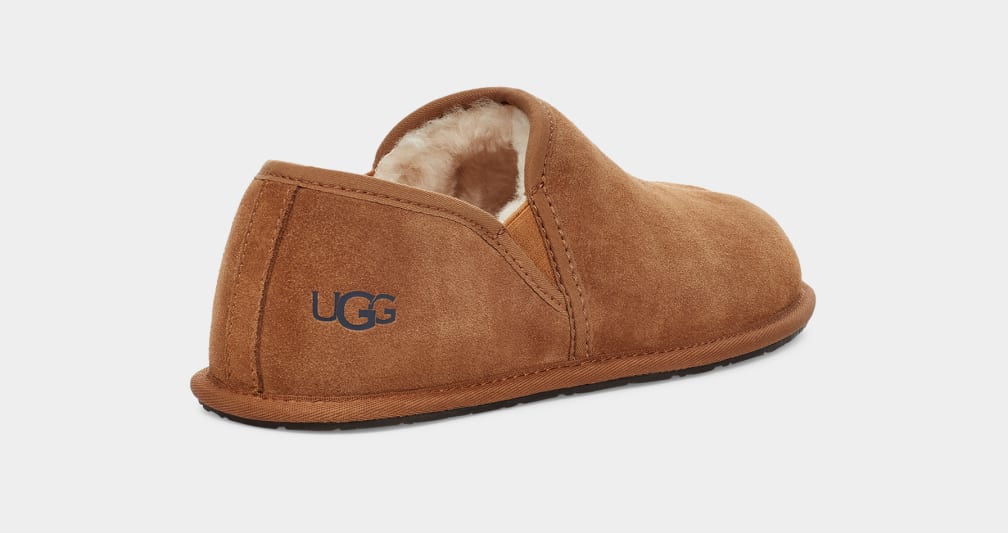 Brown Ugg Scuff Romeo II Men Moccasins | 356798-CNY