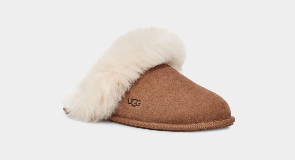 Brown Ugg Scuff Sis Women Slippers | 258306-RQL