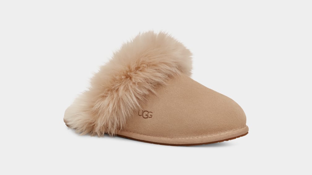 Brown Ugg Scuff Sis Women Slippers | 518307-BQR