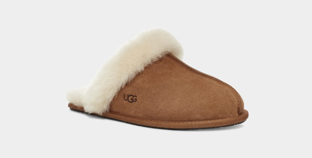 Brown Ugg Scuffette II Women Slippers | 473968-HKC