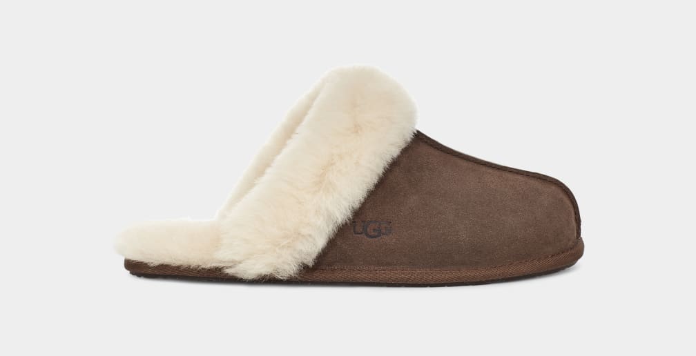 Brown Ugg Scuffette II Women Slippers | 608924-TRV