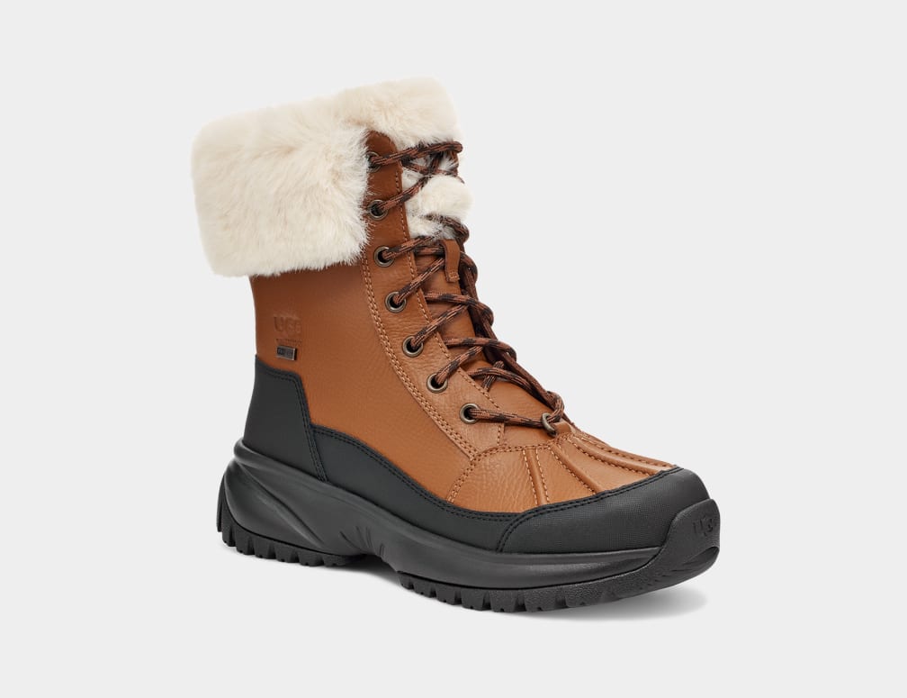 Brown Ugg Yose Fluff Women Boots | 760213-VWE