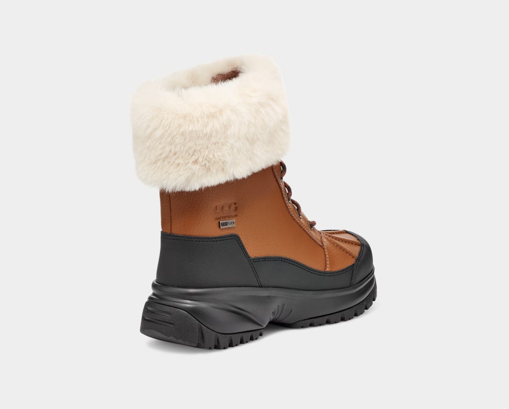 Brown Ugg Yose Fluff Women Boots | 760213-VWE