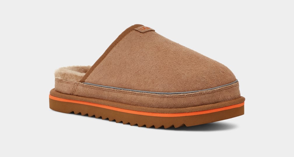 Brown / Orange Ugg Scuff Cali Wave Men Moccasins | 293408-WVC