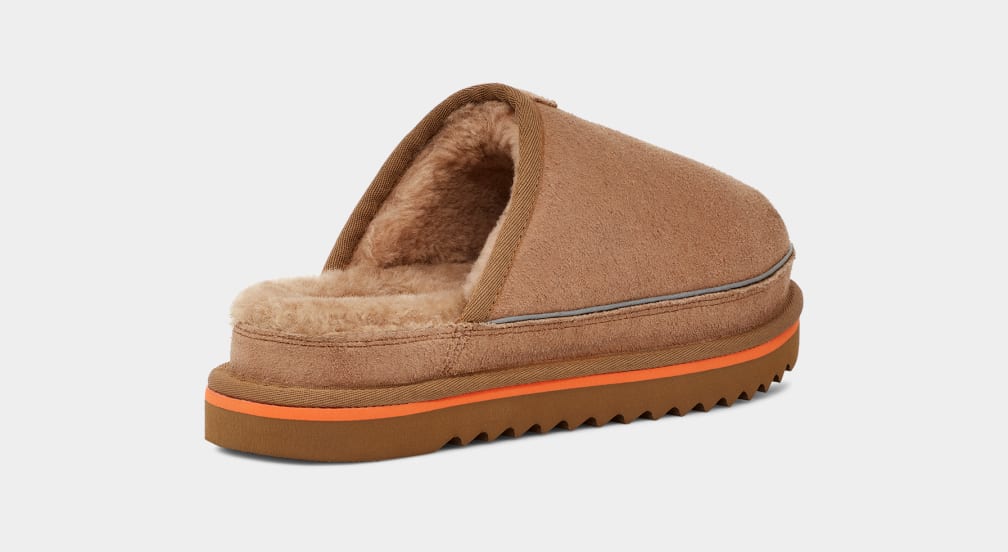 Brown / Orange Ugg Scuff Cali Wave Men Slippers | 192503-NDQ