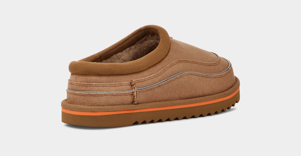 Brown / Orange Ugg Tasman Cali Wave Men Moccasins | 304286-NQC