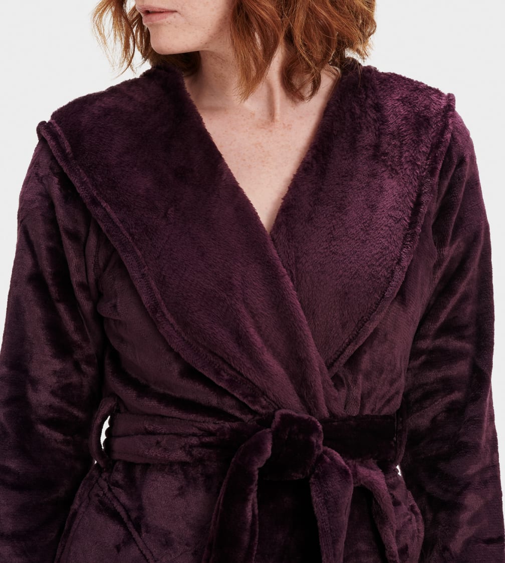 Burgundy Ugg Miranda Fleece Robe Women Sleepwear | 204879-HUE