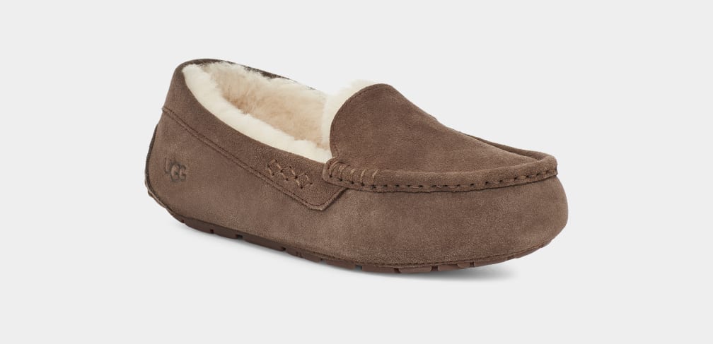 Chocolate Ugg Ansley Women Moccasins | 530829-IFU