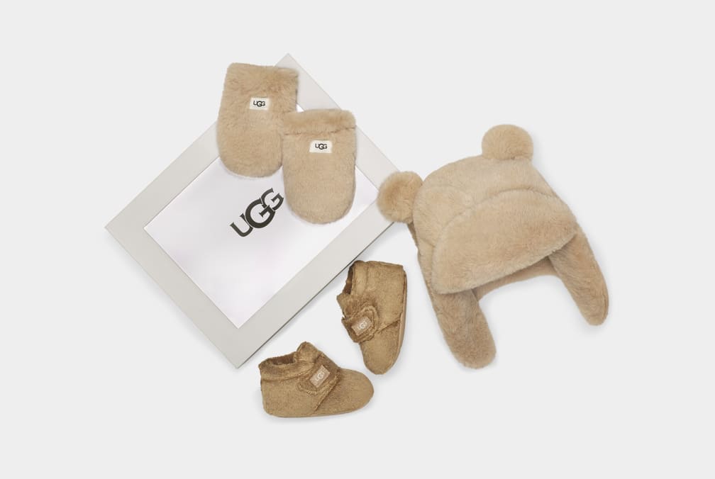 Chocolate Ugg Bixbee And And Mitten Set Kids' Boots | 698247-MRK