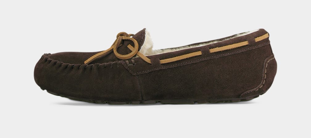 Chocolate Ugg Olsen Men Moccasins | 543827-ECK