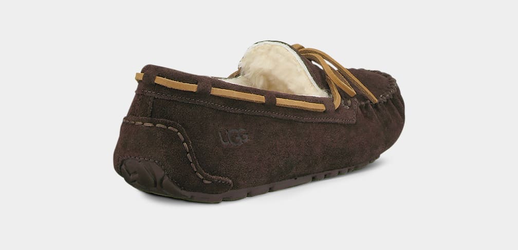 Chocolate Ugg Olsen Men Moccasins | 543827-ECK