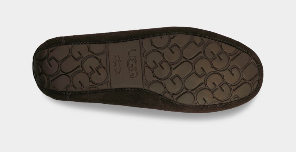 Chocolate Ugg Olsen Men Moccasins | 543827-ECK