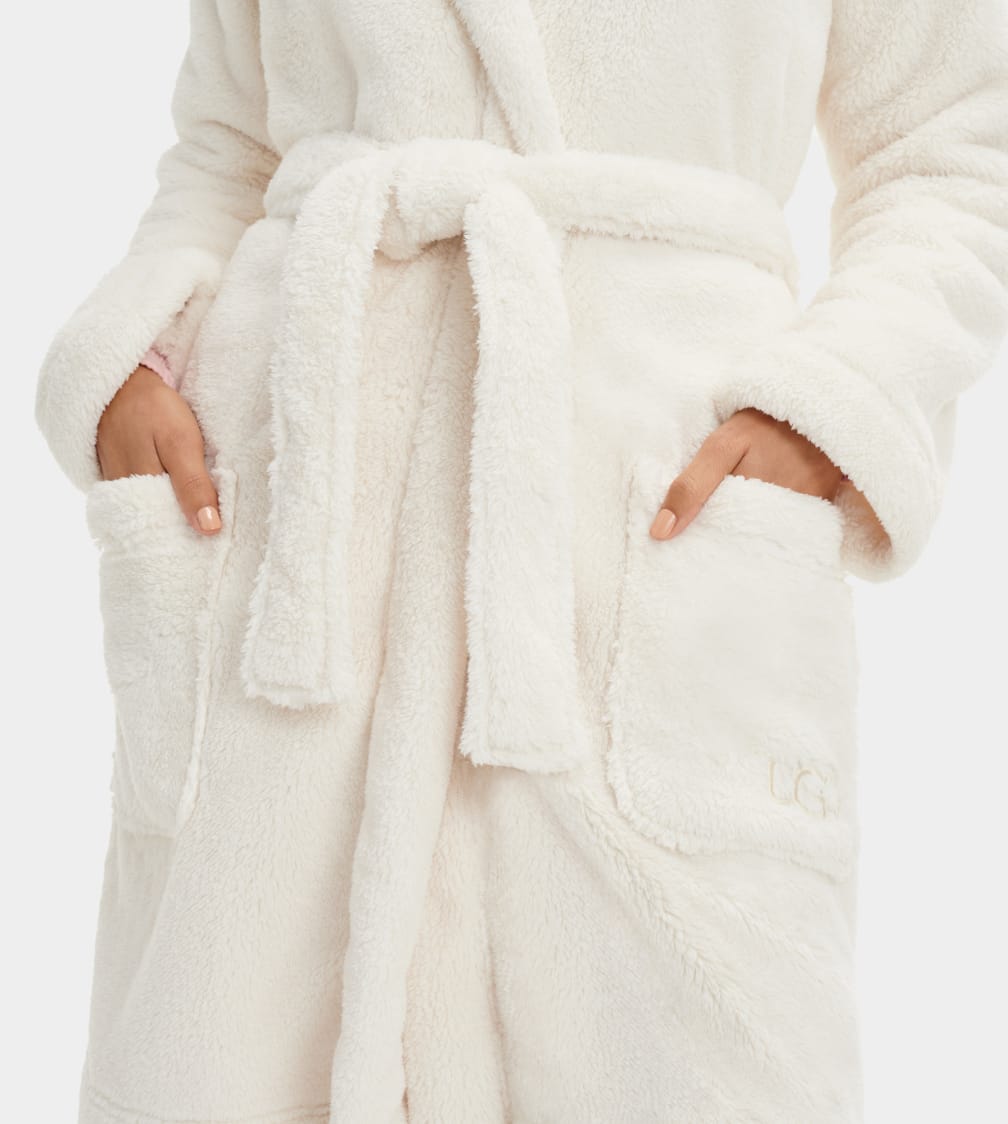 Cream Ugg Aarti Plush Robe Women Sleepwear | 612893-LJD