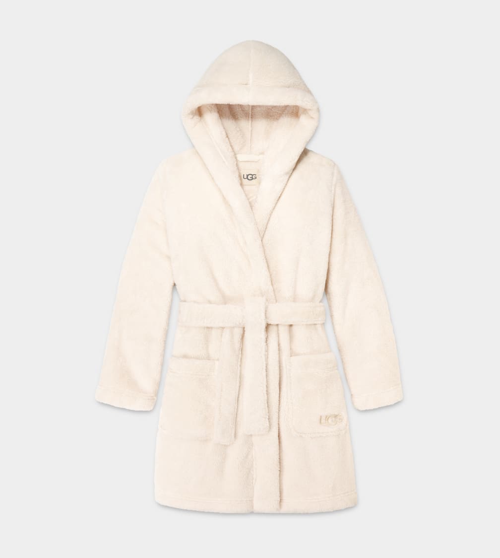 Cream Ugg Aarti Plush Robe Women Sleepwear | 612893-LJD