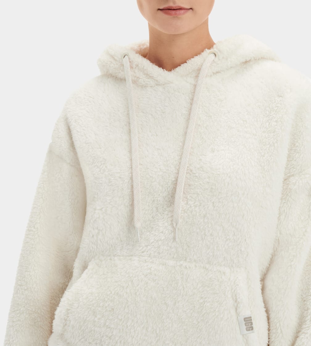 Cream Ugg Loyra Sherpa Women Hoodie | 235618-BSF