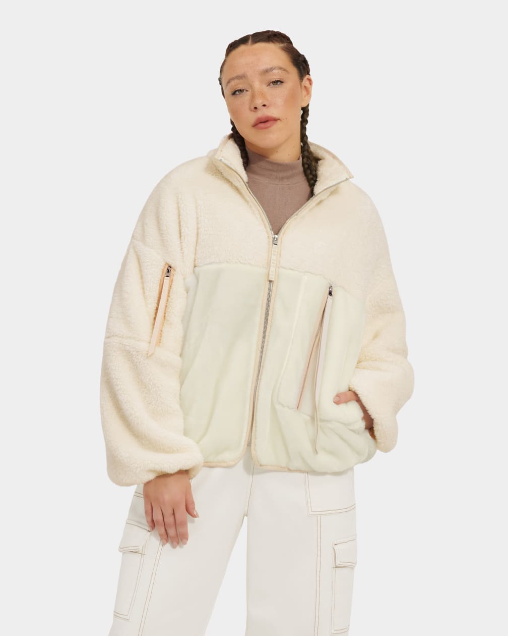 Cream Ugg Marlene Sherpa II Women Jackets | 142980-OEC