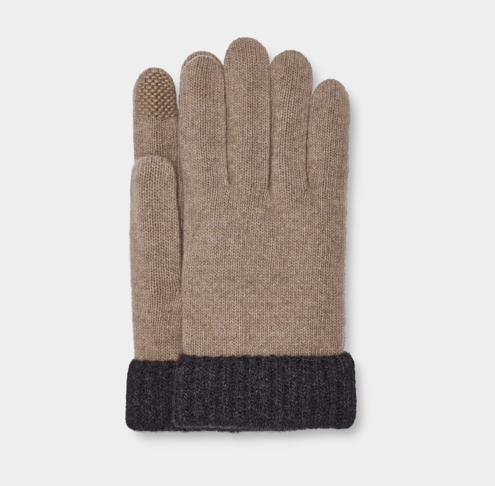 Cream / Grey Ugg Evander Knit Men Gloves | 952760-ZOC